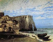 The Cliff at Etretat after the Storm Courbet, Gustave
